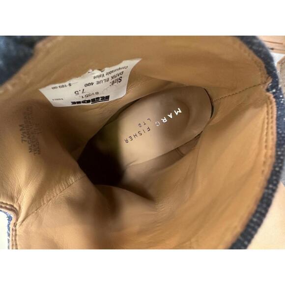 NEW Marc Fisher LTD Carissa Pull On Ankle Bootie Navy Denim Women’s size 7.5 - Picture 9 of 14